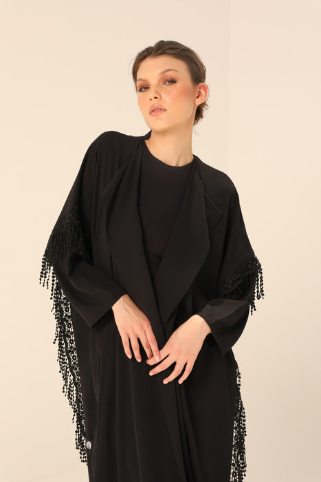 Daily Lace Fringe Abaya
