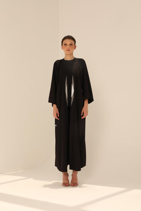 Crystal-Embellished Daily Abaya