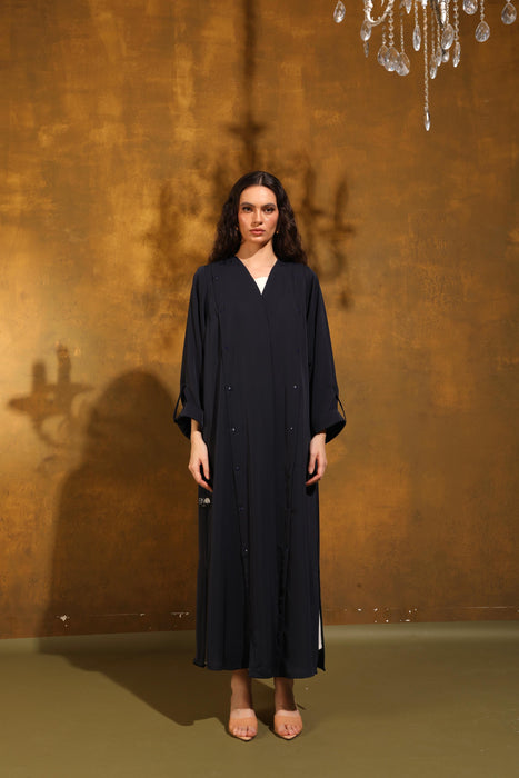 Midnight Sky Buttoned Abaya