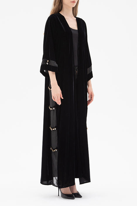 Crystal Velvet Abaya Elna Line Crystal Velvet Abaya ELNA LINE Abaya abaya.