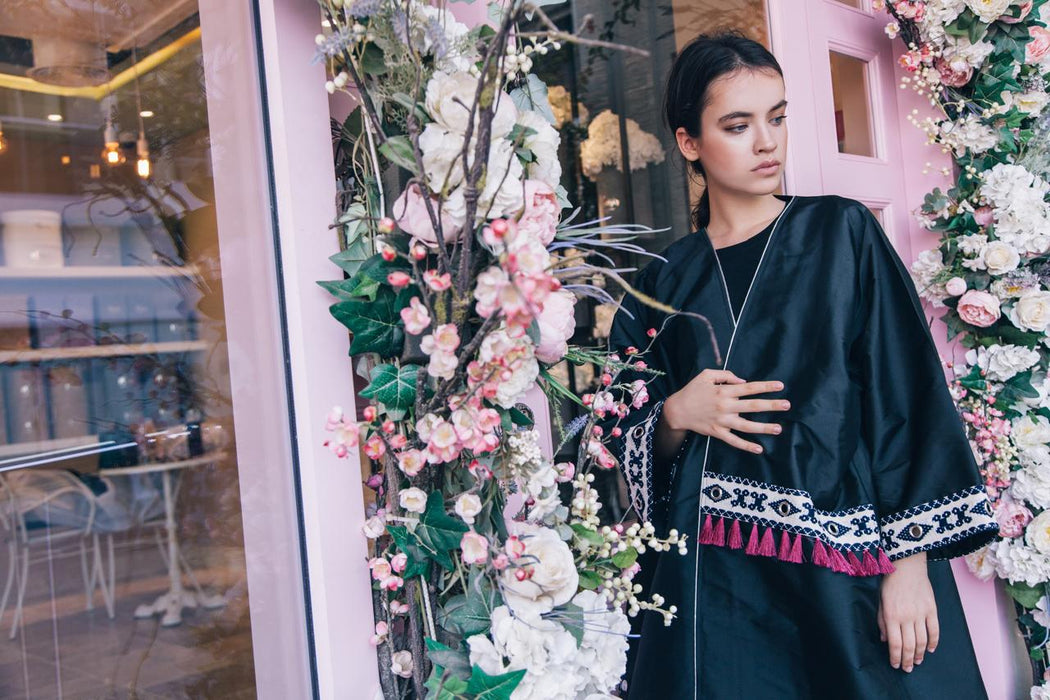 Embellished Black Abaya