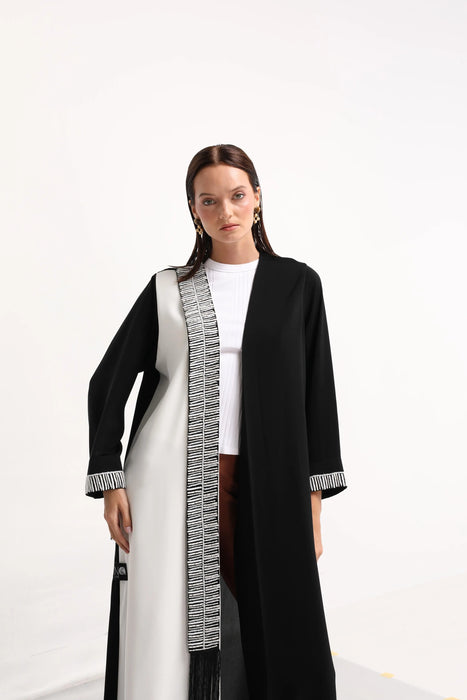 IVORY NOIR ABAYA