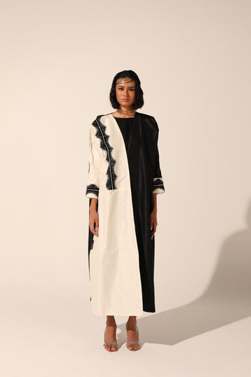 Crystal Embellished Abaya in Silk
