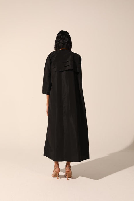 <transcy>عباية زهور سوداء</transcy>