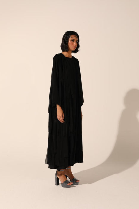 <transcy>عباية زهور سوداء</transcy>