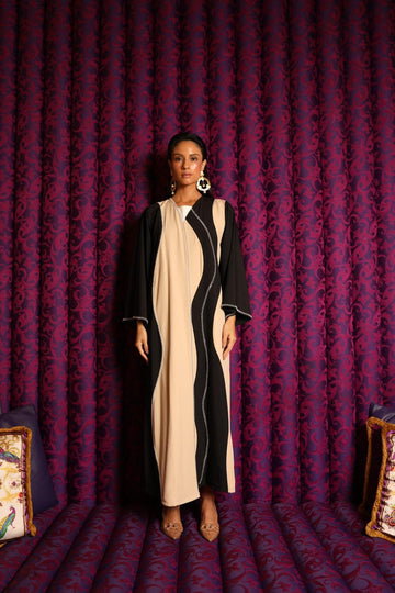 Monochrome Embellished Abaya
