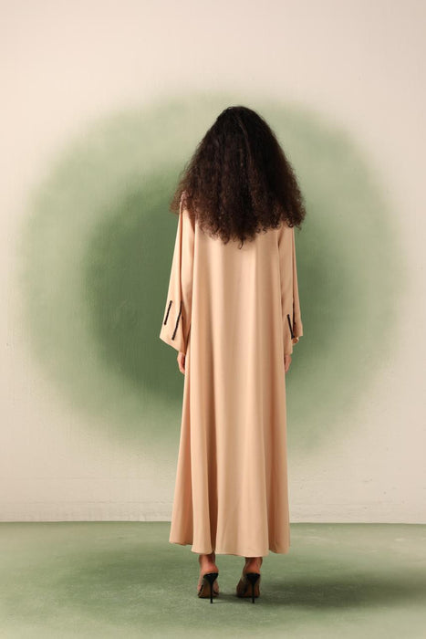 Beaded Embellished Abaya In Chiffon