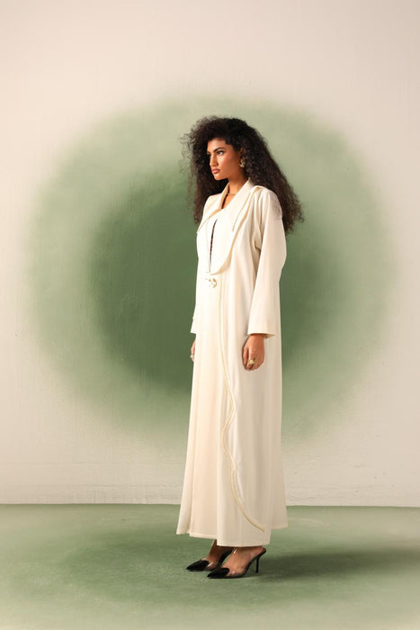 Classy White Coat Abaya