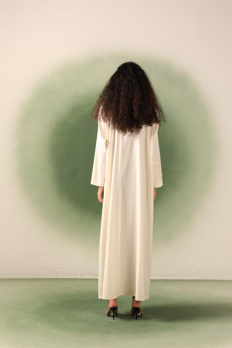 Classy White Coat Abaya