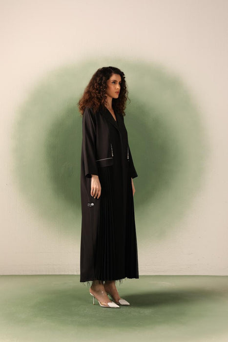 Refined Pearl Edge Abaya