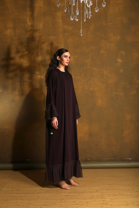 Soft Mocha Chiffon Abaya
