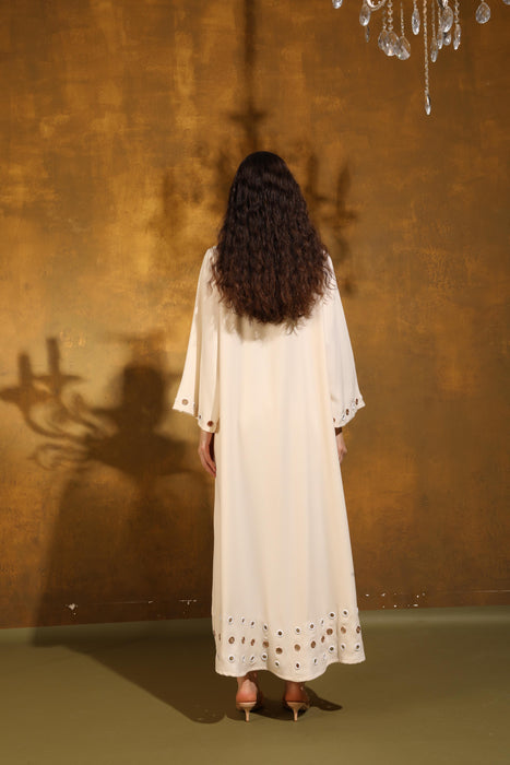 Sandy Glow Embellished Crepe Abaya