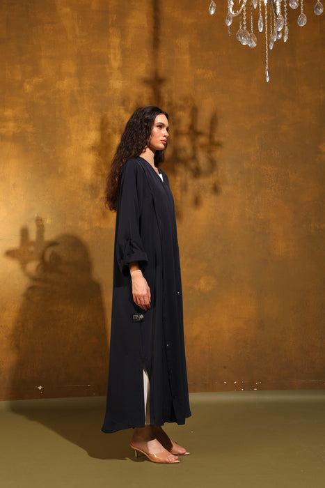 Midnight Sky Buttoned Abaya