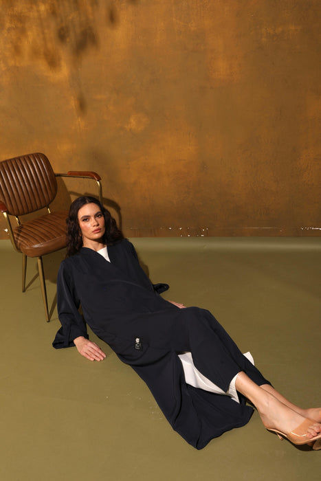 Midnight Sky Buttoned Abaya