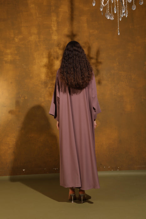 Dusty Rose Bloom Abaya