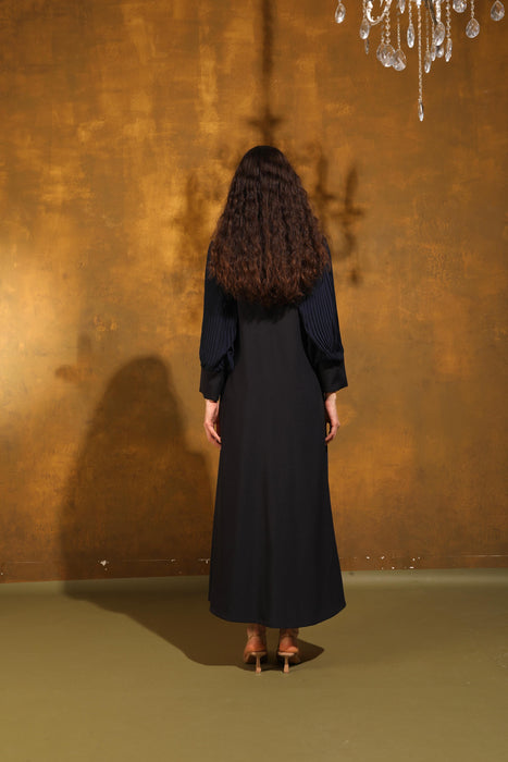 Blue Drape Panel Abaya