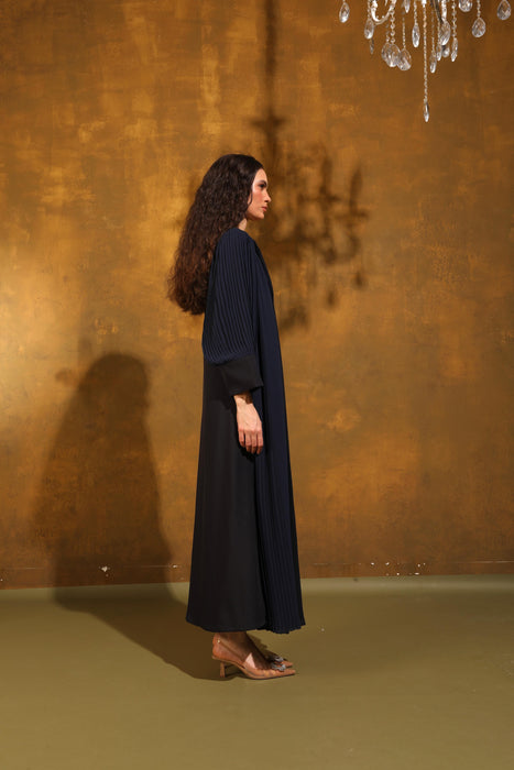 Blue Drape Panel Abaya
