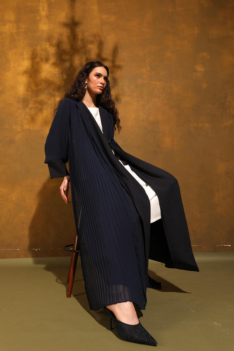 Blue Drape Panel Abaya