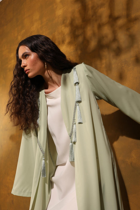 Mist Leaf Chiffon Abaya