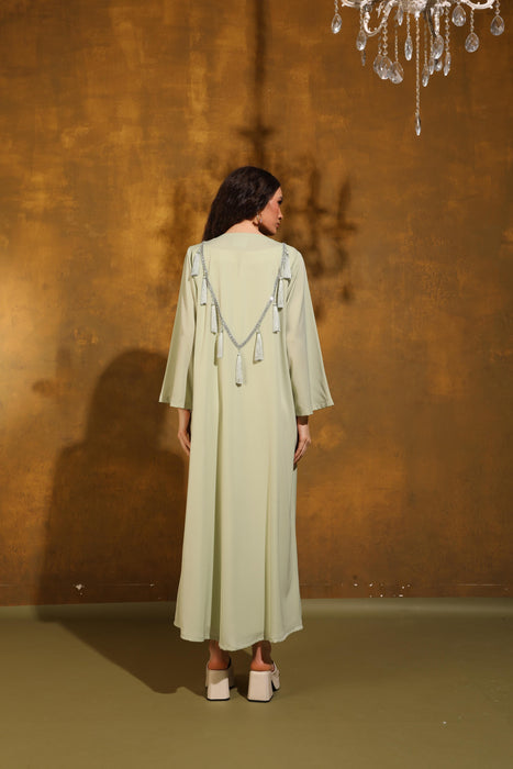 Mist Leaf Chiffon Abaya