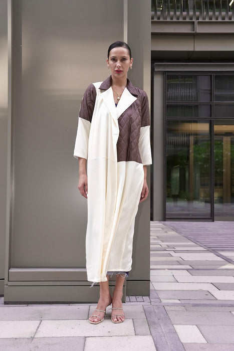 Toffee Silk Coat Abaya