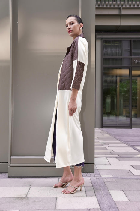 Toffee Silk Coat Abaya