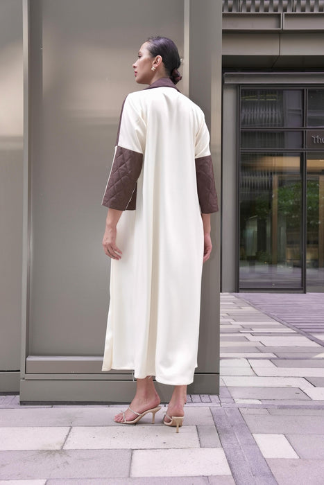 Toffee Silk Coat Abaya