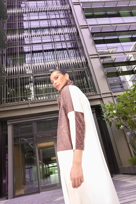 Toffee Silk Coat Abaya