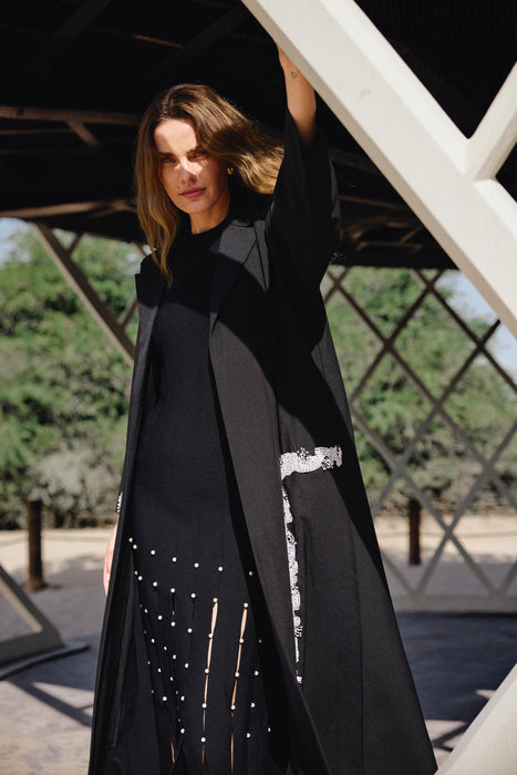 Beaded Embellished Black Abaya
