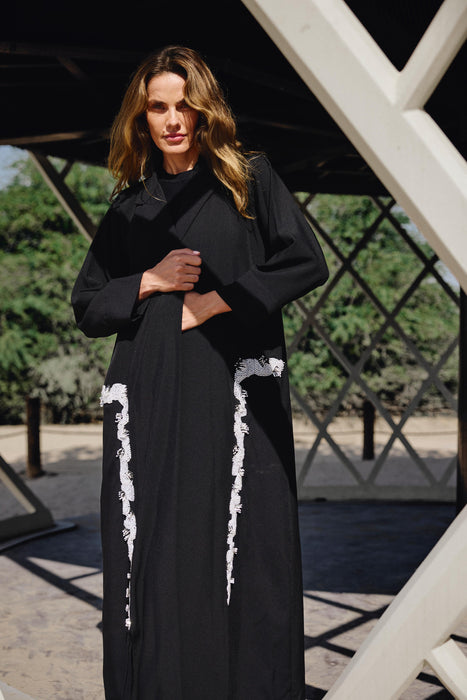 Beaded Embellished Black Abaya