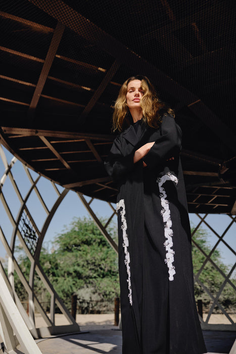 Beaded Embellished Black Abaya