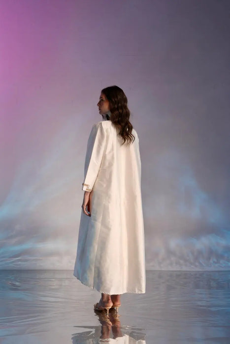 Pearl Tone Embellished Abaya