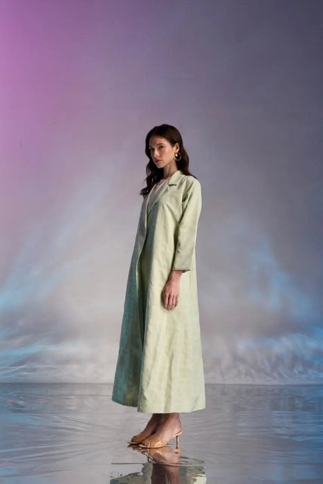 Elegant Mint Coat Abaya