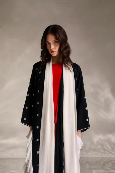 Polka Muse Chiffon Abaya