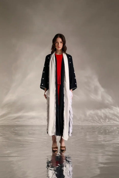 Polka Muse Chiffon Abaya