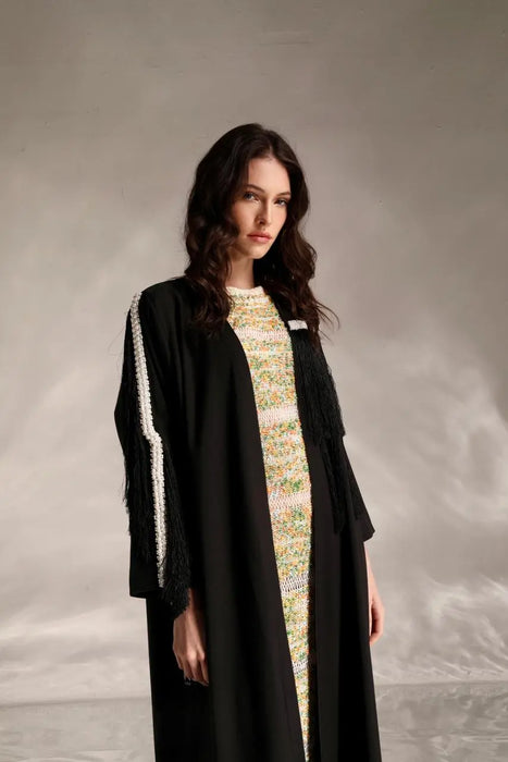 Pearl Fringe Abaya