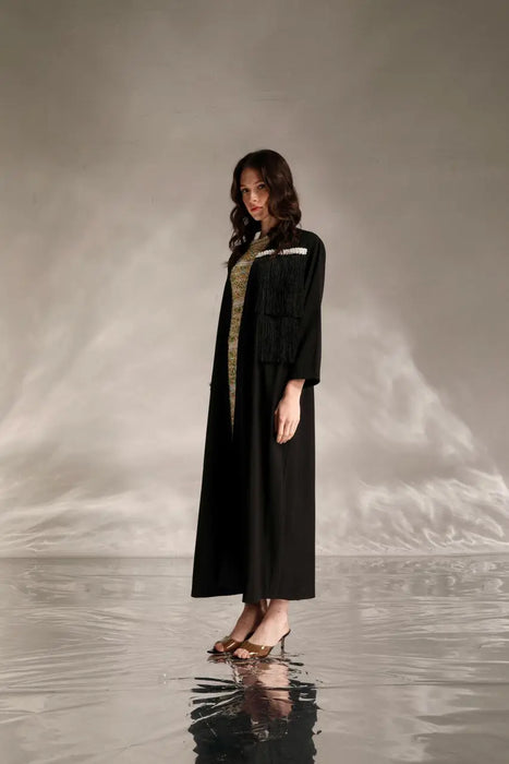 Pearl Fringe Abaya