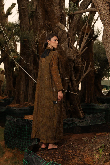 Embellished Pintuck Abaya