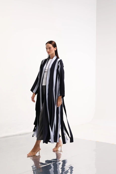Ribbon Blue Abaya