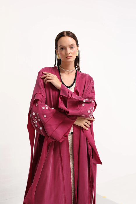 Berry Bloom Abaya
