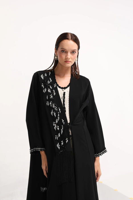 Noir Tassel Abaya