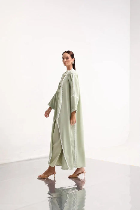 Sage Whisper Abaya Set