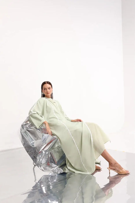 Sage Whisper Abaya Set