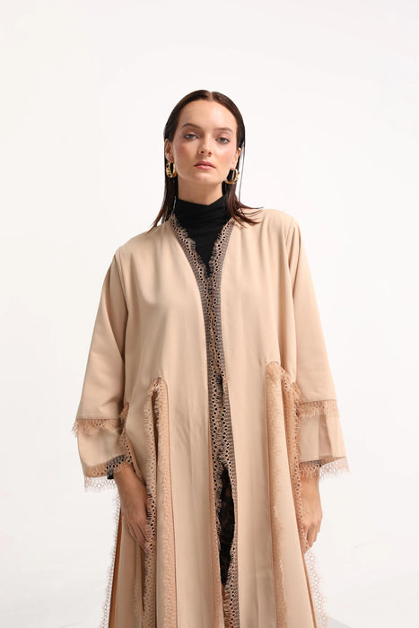 Sand Lace Abaya