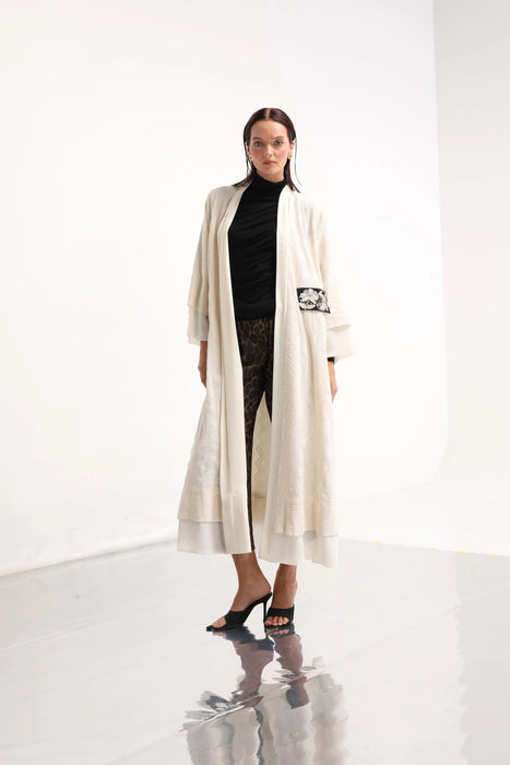 Ivory Loom Abaya