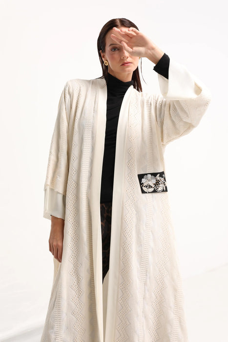 Ivory Loom Abaya