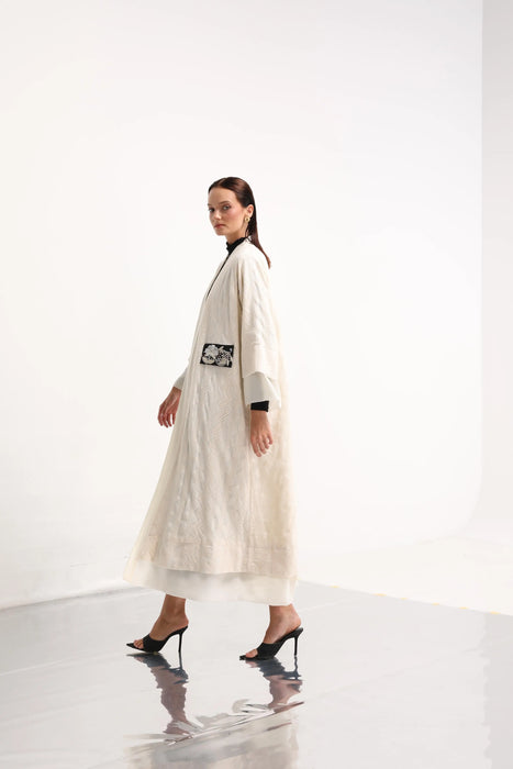 Ivory Loom Abaya