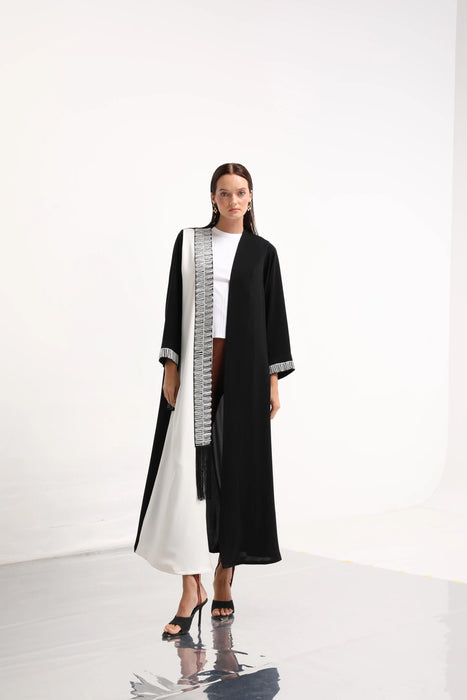 IVORY NOIR ABAYA