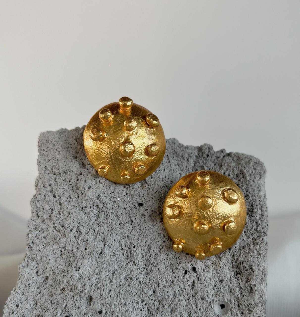 Oversized Round Statement Earrings