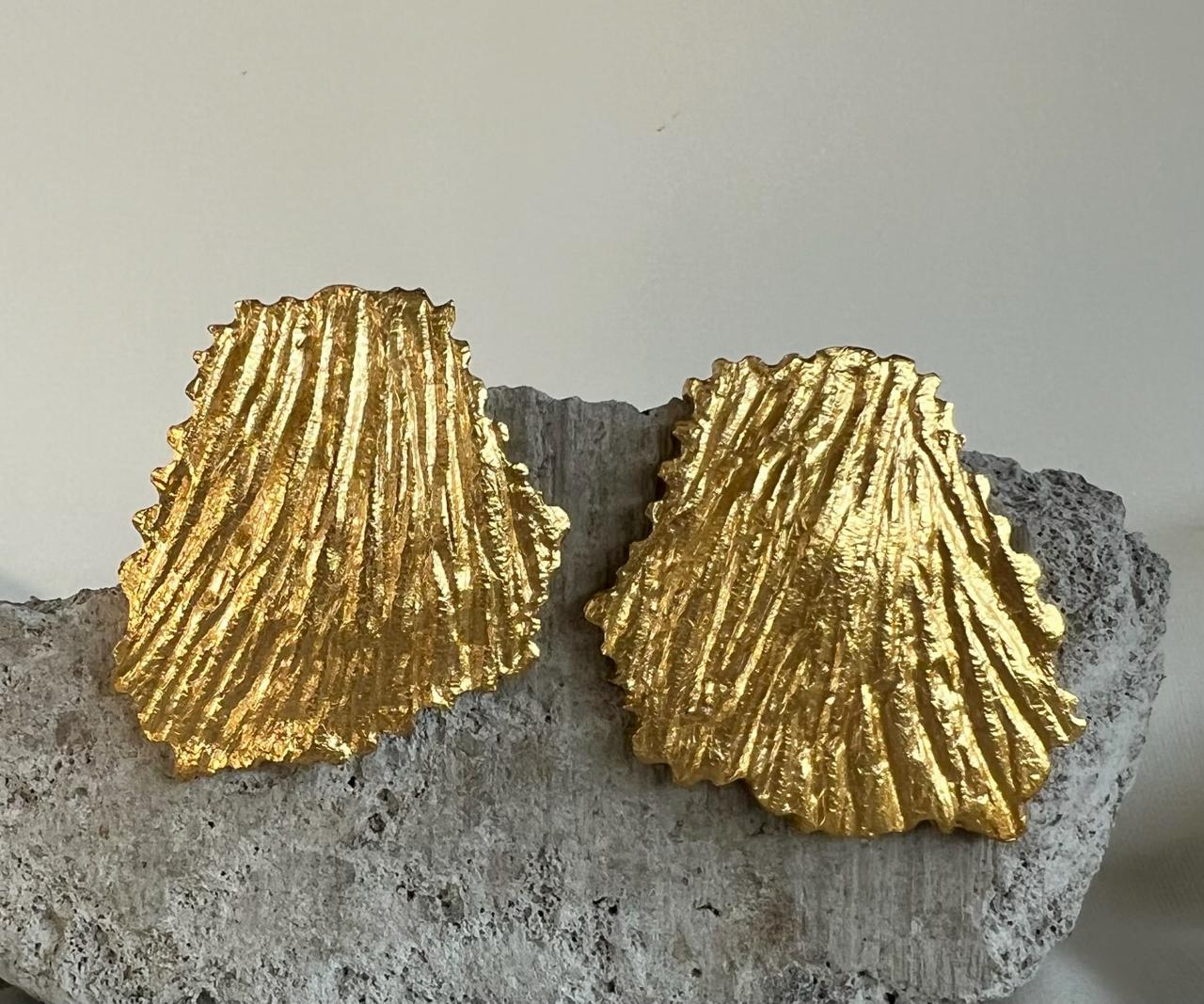Hand Etched Statement Earrings